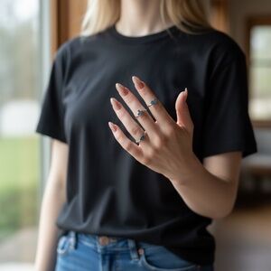 Set of 3 Vintage Turquoise Style Rings - Various Sizes